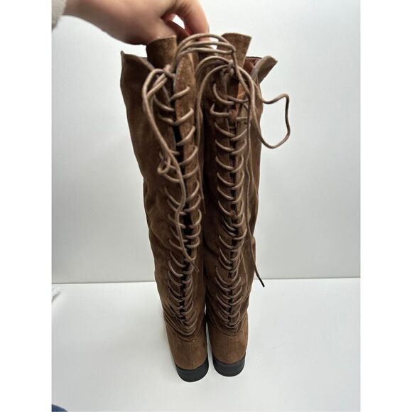 French Connection Over The Knee Boots‎ Womens 6 Brown Jasper Boot New - Picture 8 of 11